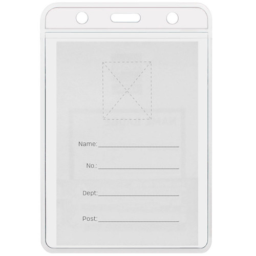 Бейдж DELI вертикальный 68 х 118 мм