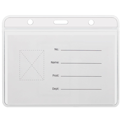 Бейдж горизонтальный DELI, 115x93мм (105x70 мм)