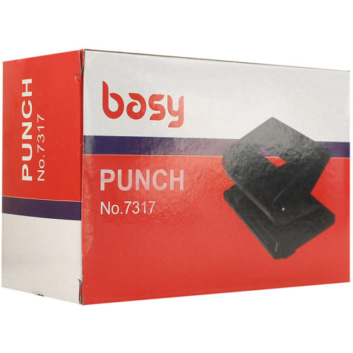 Дырокол BASY "7317", до 10 листов, пластиковый корпус, ассорти