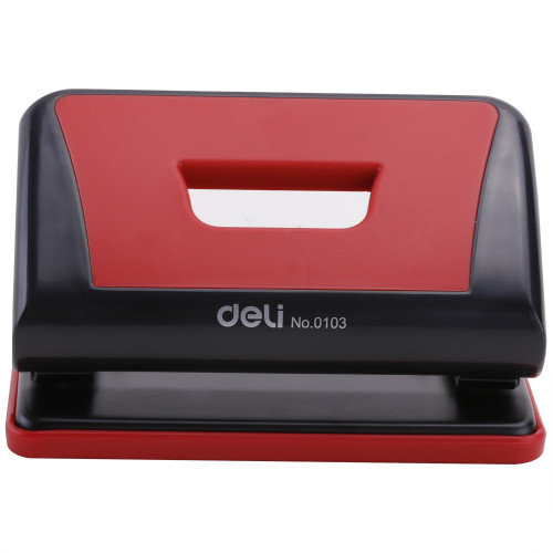 Дырокол DELI до 10 листов, пластиковый корпус, ассорти