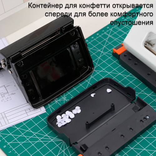 Дырокол DELI до 15 листов, металлический корпус, черный