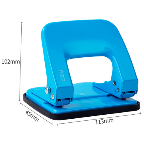 Дырокол DELI "E0137", до 20 листов, металлический корпус