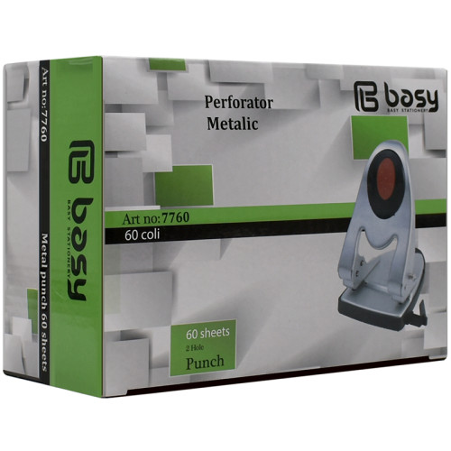 Дырокол "7760", до 60 листов, металлический корпус