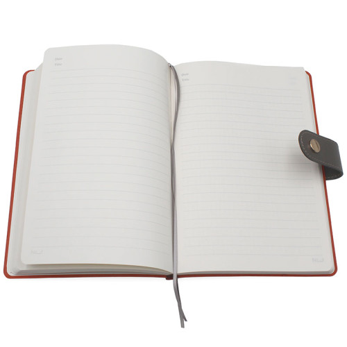 Ежедневник недатированный Deli А5, 240 страниц, кожзам, на кнопке, ассорти