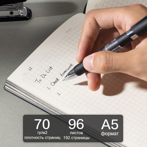 Ежедневник недатированный Deli "Trouvaille" А5, 192 страницы, мягкая обложка, на резинке, синий