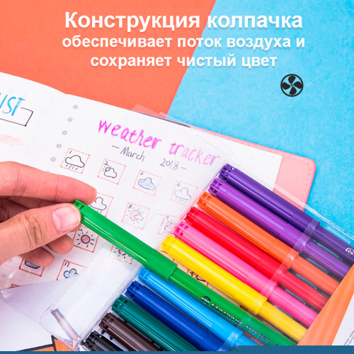 Фломастеры Deli "ColoRun", 24 цвета, картон Фломастеры Deli "ColoRun", 24 цвета, картон