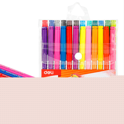 Фломастеры Deli  "ColoRun", 24 цвета, ПВХ чехол