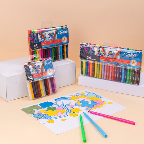 Фломастеры Deli  "i Select", 12 цветов, PVC упаковка, европодвес