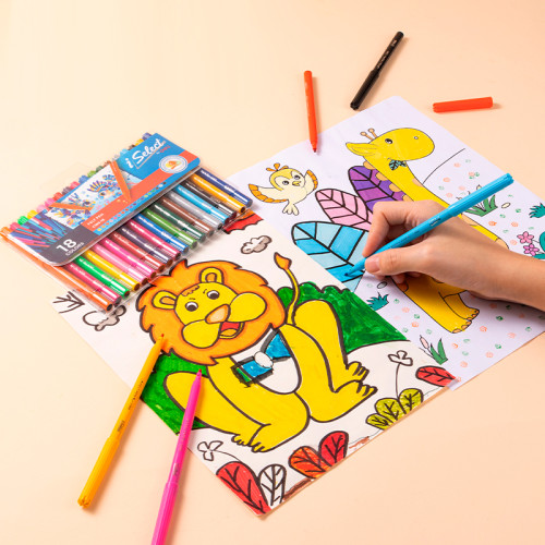 Фломастеры Deli  "i Select", 18 цветов,  PVC упаковка, европодвес