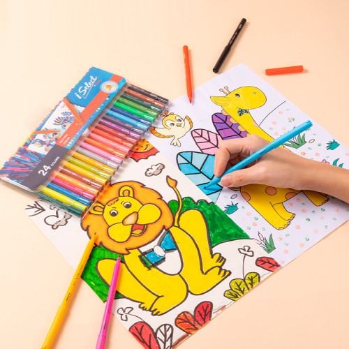 Фломастеры Deli  "i Select", 24 цвета,  PVC упаковка, европодвес