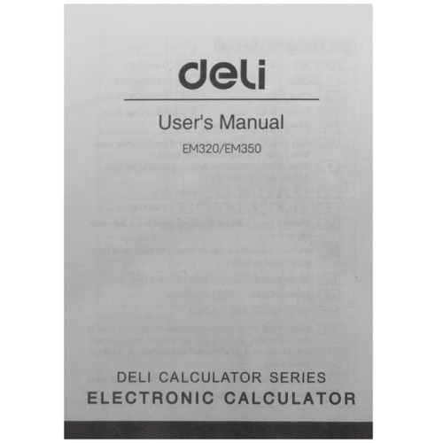 Калькулятор настольный DELI "1507" 12 разрядный, 168х123х30 мм, черный