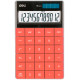 Калькулятор настольный DELI "1589" 12 разрядный, 166х104х15 мм, красный