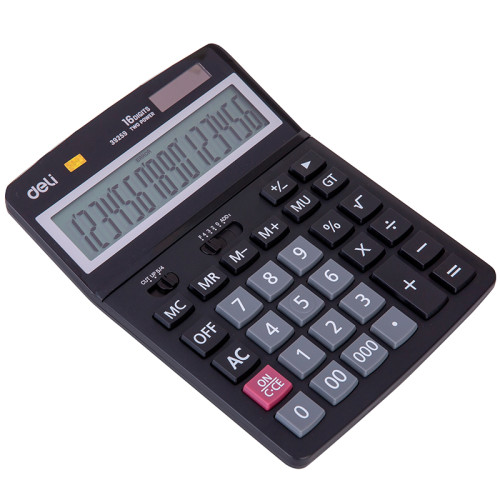Калькулятор настольный DELI "39259" 16 разрядный, 195х148х45 мм черный