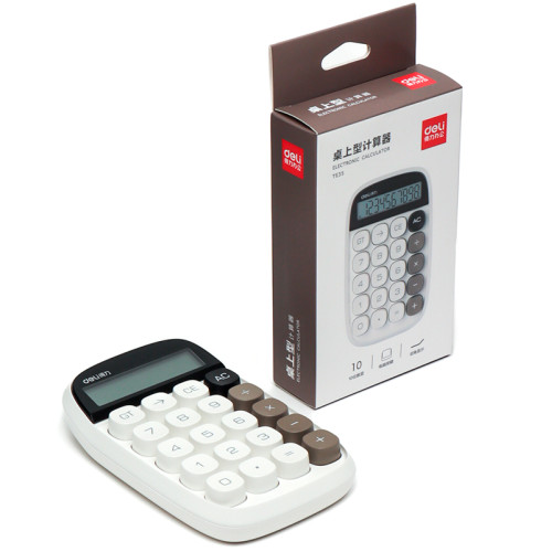 Калькулятор настольный DELI "TE35" 10 разрядный, 151х91х35 мм, белый