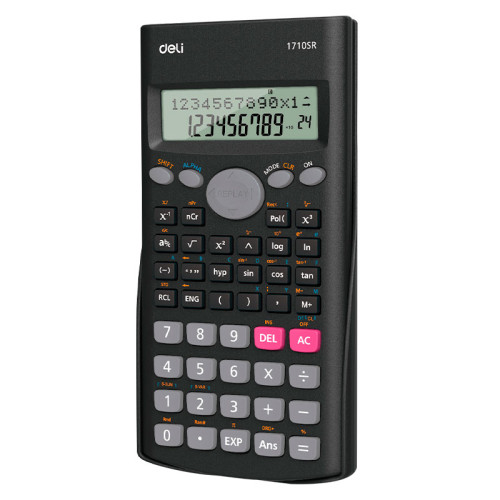 Калькулятор научный DELI "1710", 10+2 разряда, 240 функций, 162х84х19 мм, темно-серый