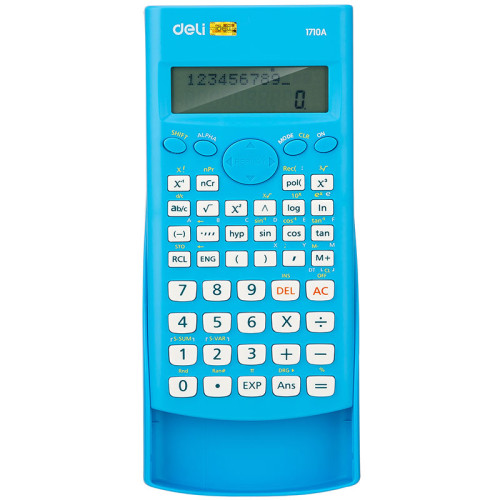Калькулятор научный DELI "1710", 10+2 разряда, 240 функций, 165х88х23 мм, синий