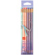 Карандаш DELI "Macaron" С025, НВ, шестигранный корпус, дерево, с ластиком, ассорти