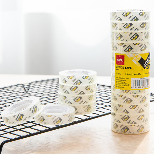 Клейкая лента DELI 12 мм х 30 м, прозрачная