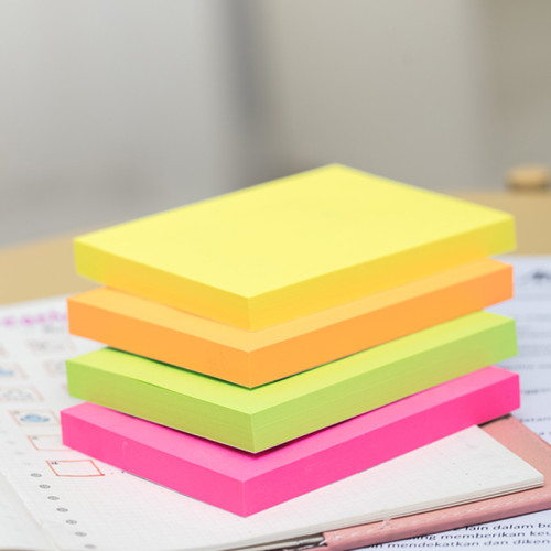 Клейкие листки DELI "Stick Up", 76х101 мм, ассорти неоновые, 100 листов