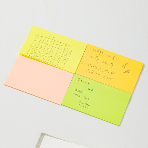 Клейкие листки DELI "Stick Up", 76х126 мм, 4 пастельных цвета, 100 листов