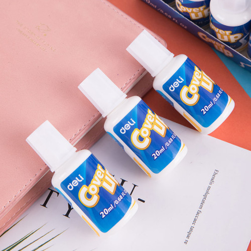 Корректирующая жидкость DELI, 20 мл, с кисточкой