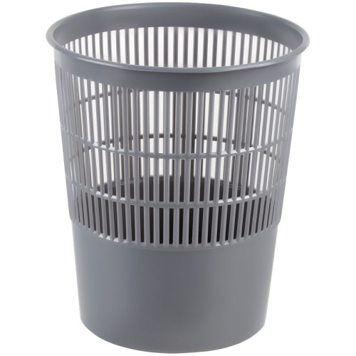 Корзина для мусора СТАММ 14 литров, сетчатая, серая