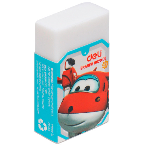 Ластик DELI, прямоугольный, белый, 45х25х12 мм