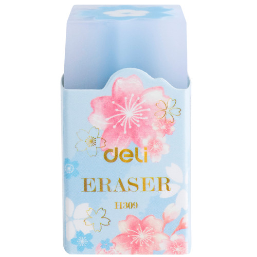Ластик DELI "Cherry Blossom", прямоугольный, ассорти (38х20х20 мм)