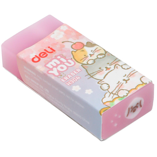Ластик DELI "MiYou", прямоугольный, ассорти (60х24х12 мм)