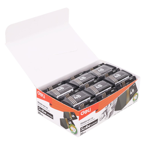 Ластик DELI "Scribe Infinite" треугольный, черный (40х19х19 мм)