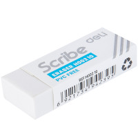 Ластик DELI "Scribe", прямоугольный, белый (54х20х10 мм)