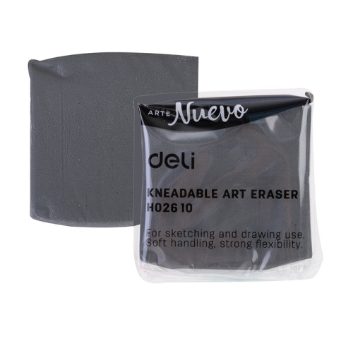 Ластик-клячка DELI "Nuevo", квадратный, серый (42х42х12 мм)