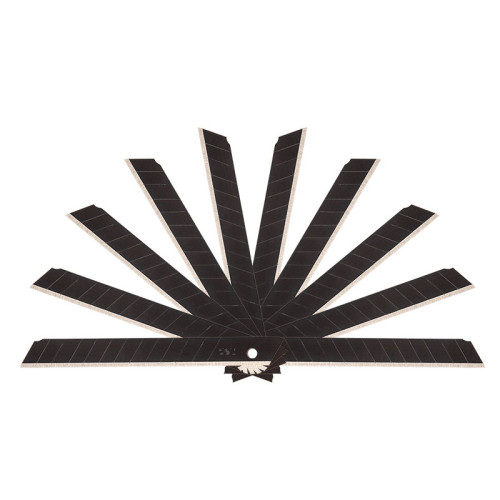 Лезвия запасные DELI для канцелярских ножей, черное, 9 мм (10 шт/упак)