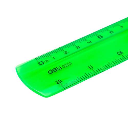 Линейка DELI "Pioneer" 30 см, неоновые цвета ассорти