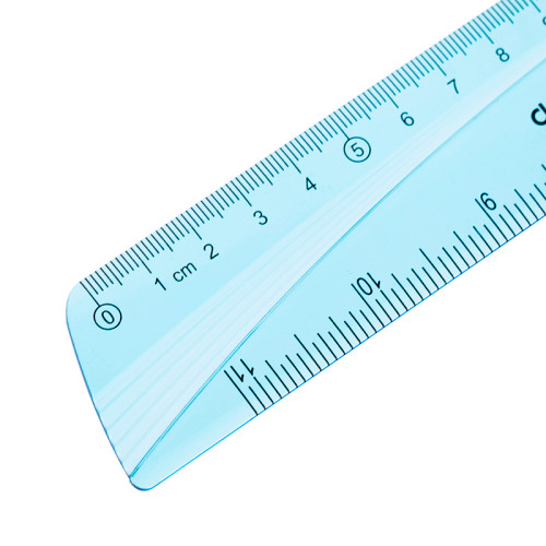 Линейка DELI "Woove" 30 см, тонированная голубая