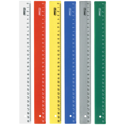 Линейка СТАММ 30 см, непрозрачная, ассорти