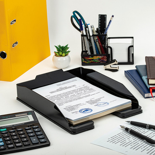 Лоток горизонтальный СТАММ "ЭКСПЕРТ" черный