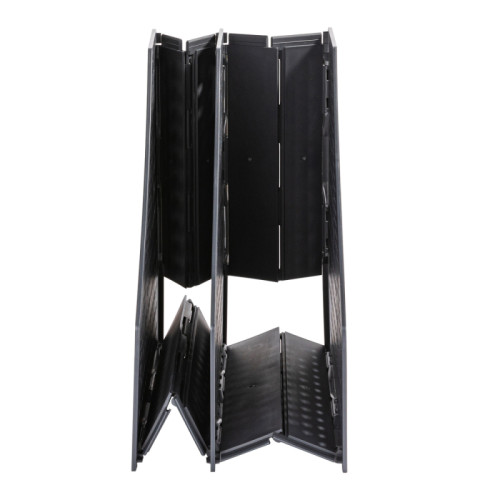 Лоток вертикальный DELI, 2 отделения, складной, темно-серый