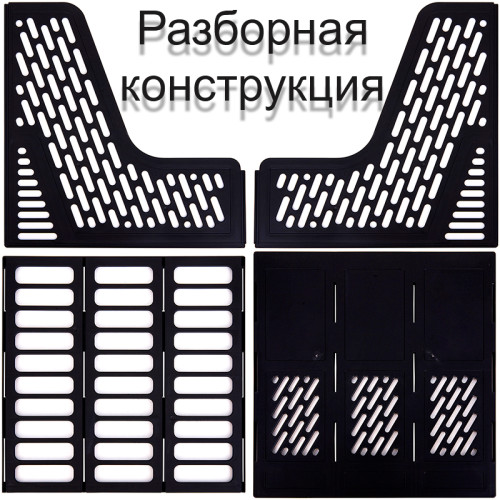 Лоток вертикальный DELI, 3 отделения, чёрный