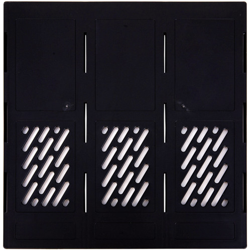 Лоток вертикальный DELI, 3 отделения, чёрный