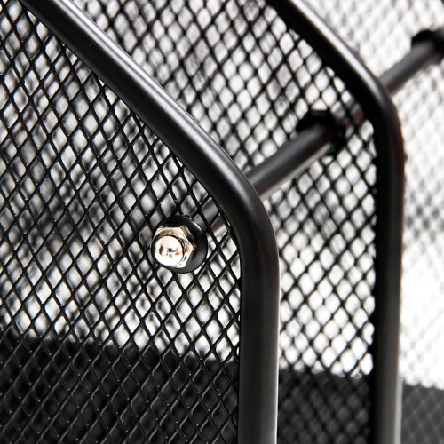 Лоток вертикальный DELI, 3 отделения, металлический, черный