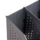 Лоток вертикальный DELI, 4 отделения, складной, темно-серый