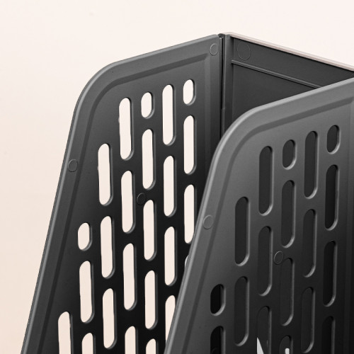 Лоток вертикальный DELI "E9843", 3 отделения, чёрный