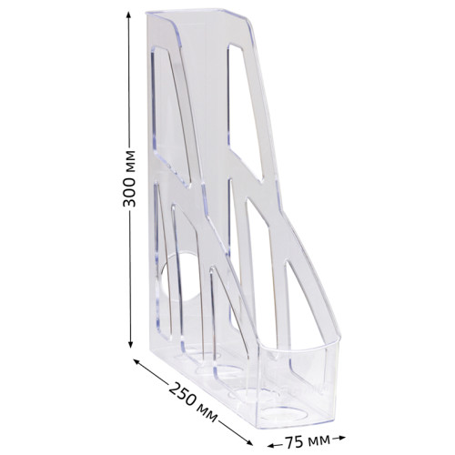 Лоток вертикальный СТАММ "ЛИДЕР", прозрачный