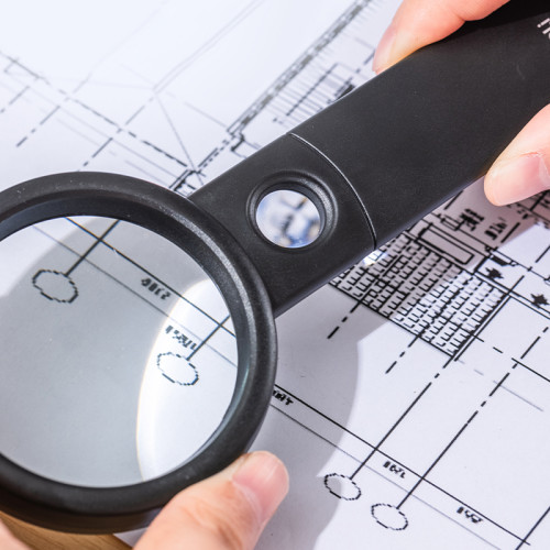 Лупа DELI, х2,2 увеличение, диаметр 70 мм, дополнительная линза 5-ти кратное увеличение