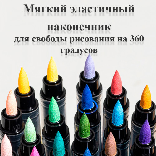 Набор акриловых маркеров Deli HM361, универсальные, 24 цвета Набор акриловых маркеров Deli HM361, универсальные, 24 цвета