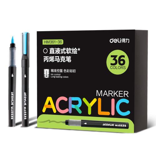 Набор акриловых маркеров Deli HM361, универсальные,  36 цветов