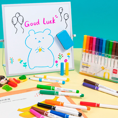 Набор маркеров для доски, DELI "S531", 12 цветов