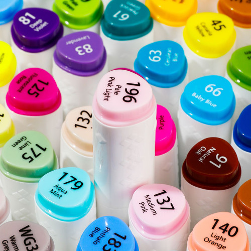 Набор маркеров для скетчинга DELI, двухсторонний 1/6 мм, 80 цветов, пластиковый кейс