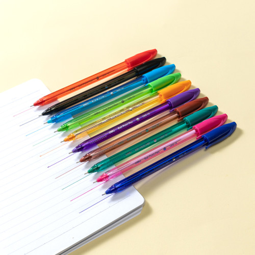 Набор шариковых ручек DELI "Q69" 10 штук, 10 цветов, 0,7 мм, европодвес